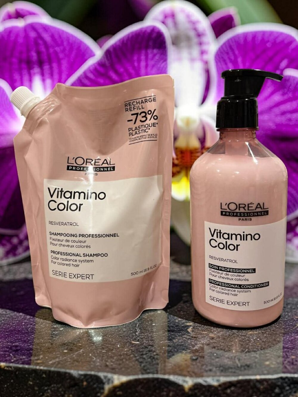 L'oreal Professional Serie Expert Vitamino Color Refill Shampoo Conditioner 16.9